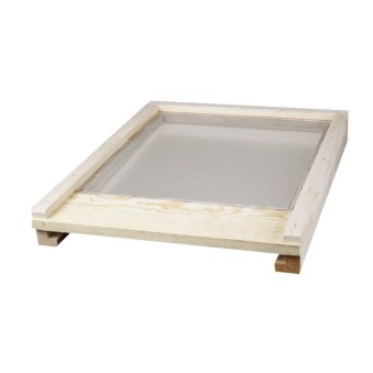 Plancher Dadant 10 épicéa superposé grillagé inox ventilation, totale, fermeture tôle,550*430*63mm