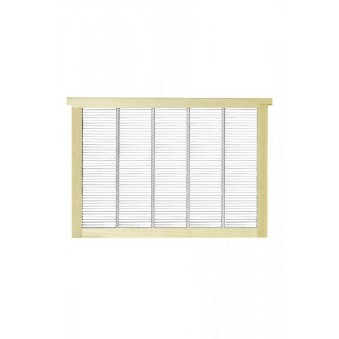 Grille à reine partition pour 1 cadre Dadant sur coté de ruche
