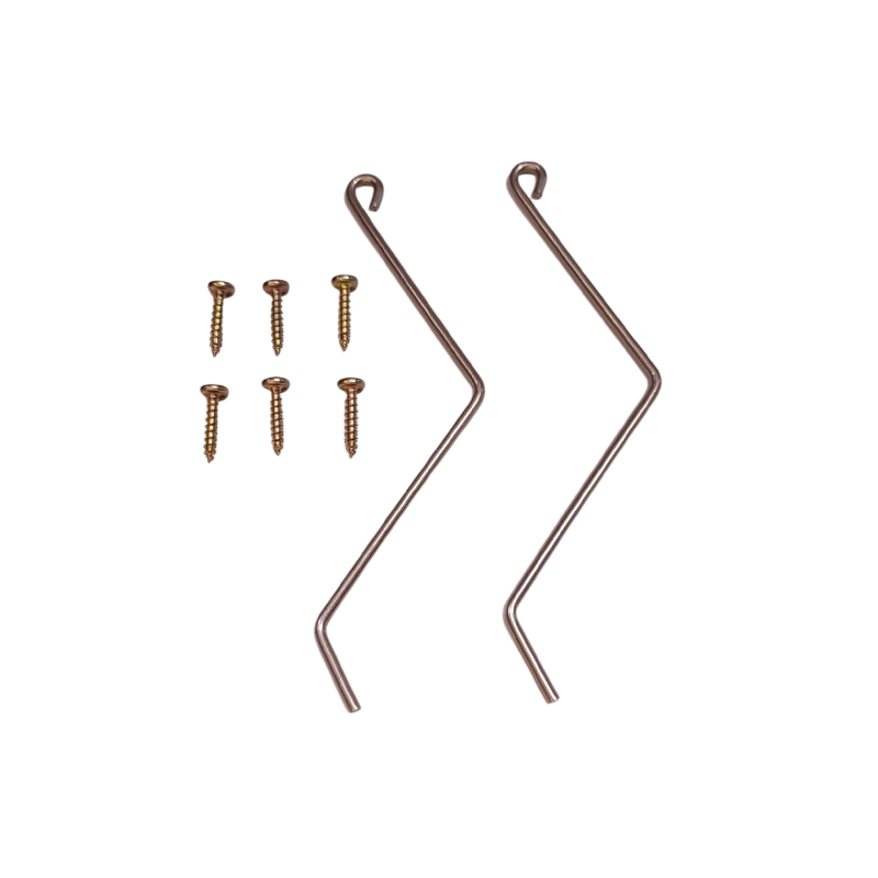 Fixe-éléments inox avec visserie, la paire